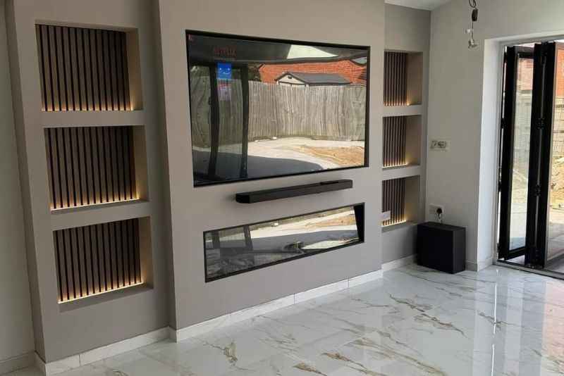 Feature wall with fireplace in Hindley - Media Wall Experts UK_3_11zon